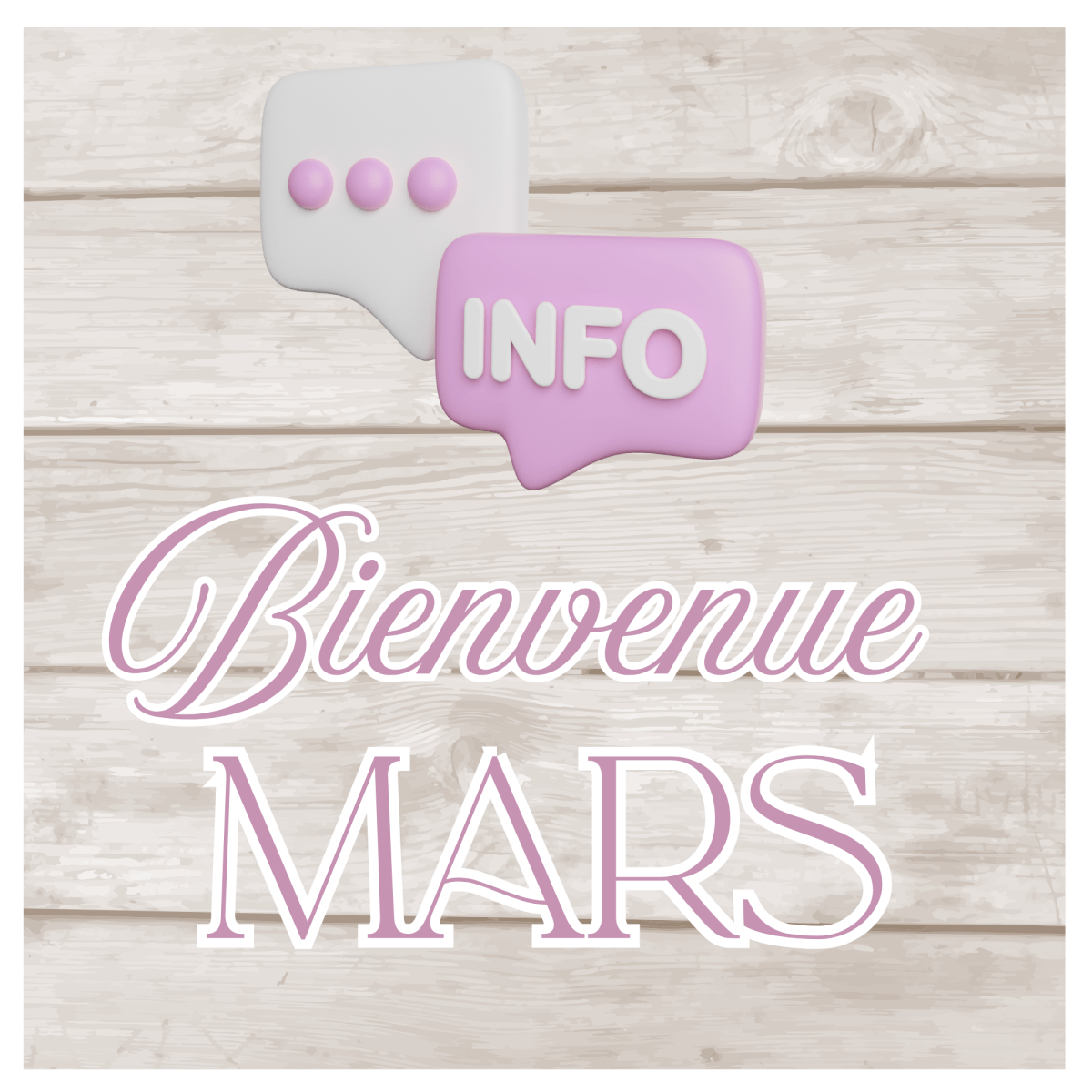 BIENVENUE MARS  [infos a ne pas&nbsp;manquer]