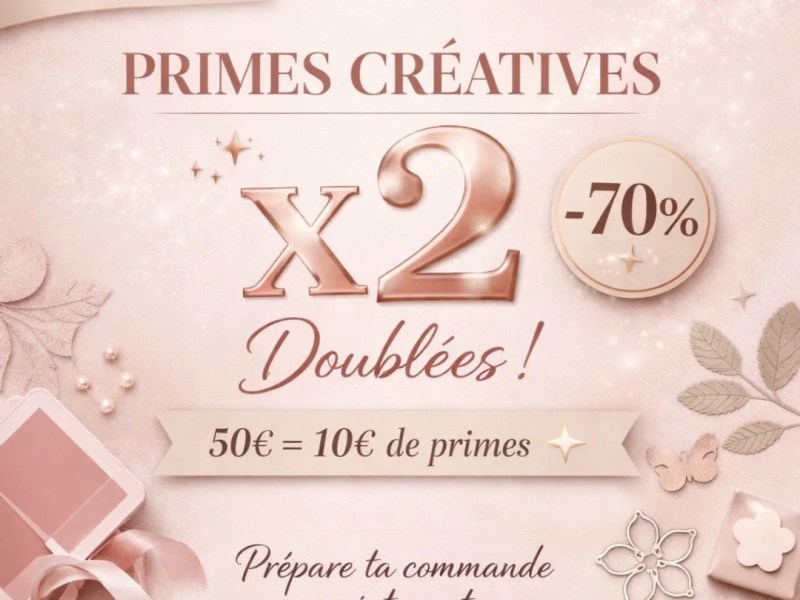 3 jours de primes creatives&nbsp;doublees